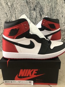 Jordan 1 Satin Black Toe Size 12 Womens 10.5 Men In Hand Ready To Ship | eBay