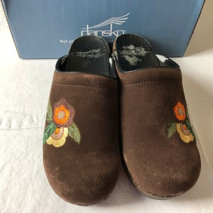 dansko embroidered clogs