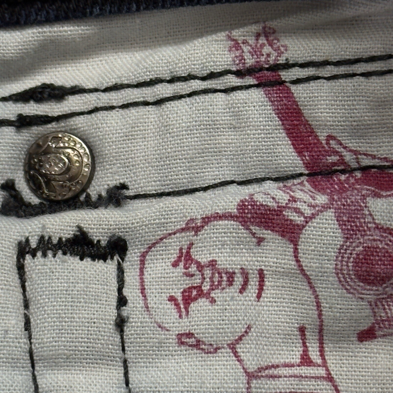 True Religion Womens 28 x 33 Ricky Black Label Straight Blue Black Jeans Denim thumbnail 11