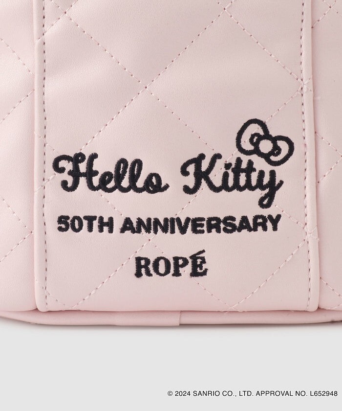ROPE Hello Kitty 50th Anniversary Quilted Vanity Bag Pink Limited 