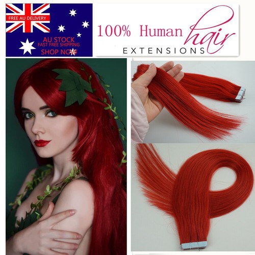Invisible Tape-in 100% Russian Remy Human Hair Extensions Skin Weft Full 14"-22" - Picture 132 of 136