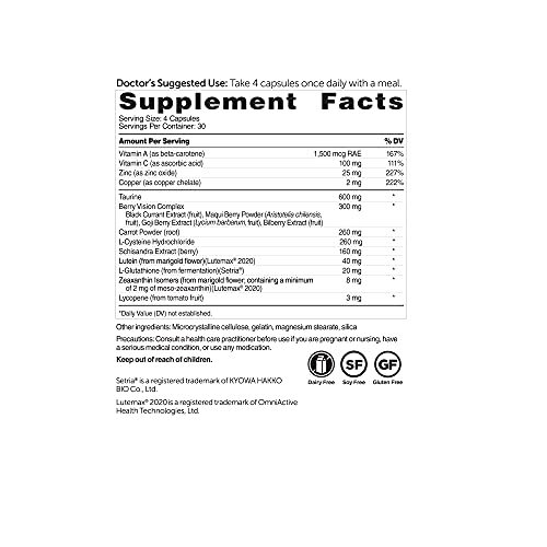 Dr. Whitaker's Vision Essentials Gold Eye Health Supplement with 40