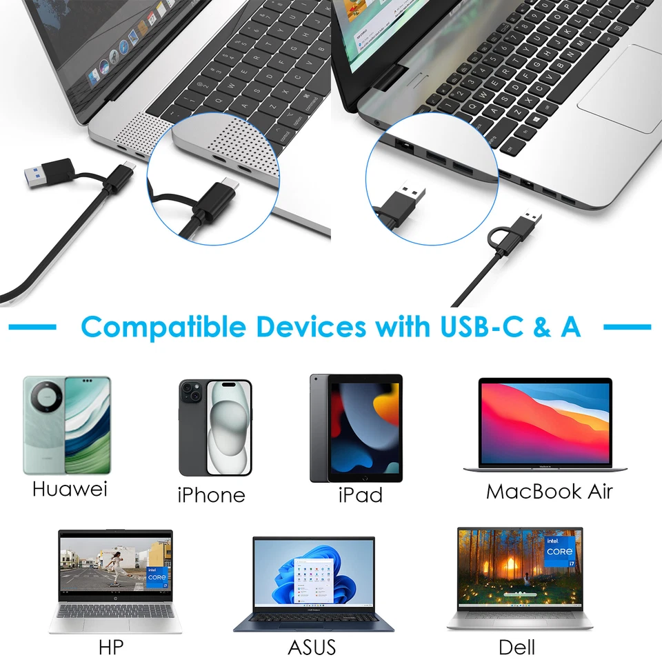 Caja de discos duros SSD NVMe M.2 NVMe M.2 carcasa externa 4 TBx2 20 Gbps/10 Gbps Foto 4 de 4