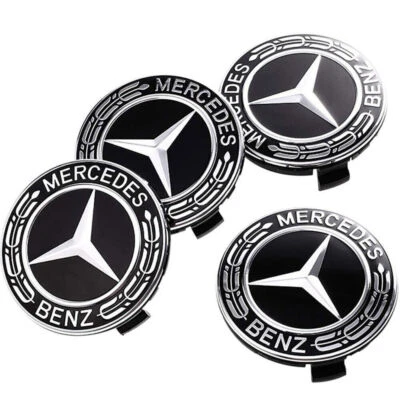 MARKELOS 4 x Mercedes-Benz Nabendeckel Radnabenkappen Nabenabdeckung 75mm New DE