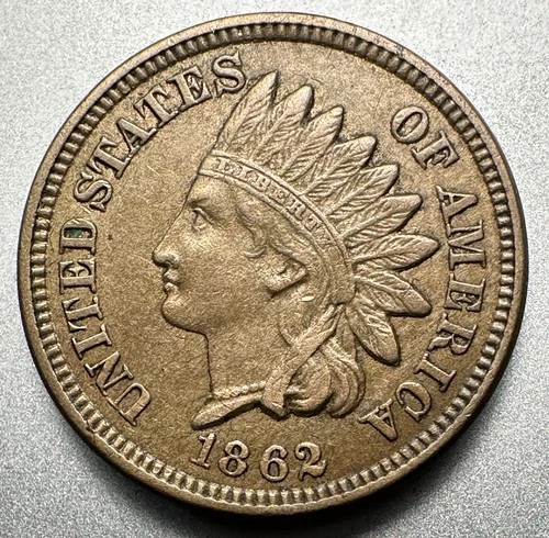 1862  INDIAN CENT   AU   BETTER DATE  #1354