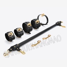 Spreader Bar with Handcuffs Ankle Cuffs Leg Open Binding Lockable Restraints