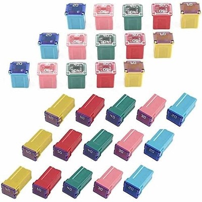 10/30 pc Automotive Low Tall/Standard Profile Box Shaped Fuse Kit for Ford Chevy