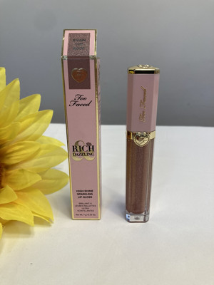 #ad Too Faced Rich amp; Dazzling High Shine Sparkling Lip Gloss RAISIN THE ROOF NIB $25.99