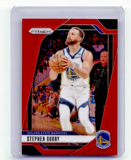 Stephen Curry 2024-25 Panini Prizm Base #134 Red Prizm /299 Warriors
