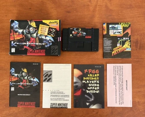 Killer Instinct (Super Nintendo SNES) CIB Complete w/ Inserts -Tested Ships Fast