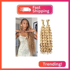 613 Braiding Hair 2 Bundles 100g 26 Inch 613 Deep Wave Bulk Human Hair Braiding