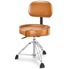 Pro Drum Stool with Backrest, Heavy Duty Hydraulic Drum Throne, Ergonomic Memory