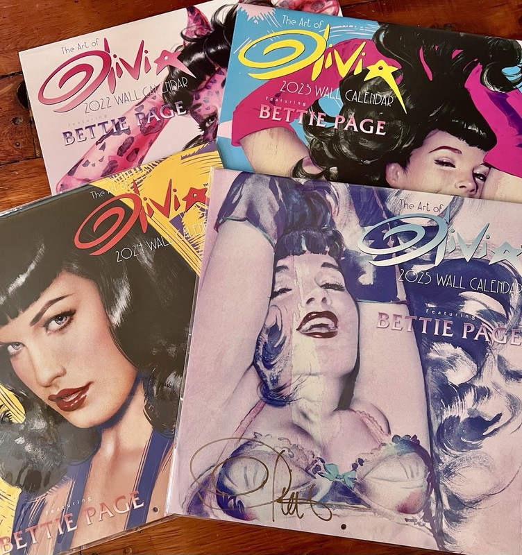 Group Of 4 Olivia Calendars ALL SIGNED 2022-2023-2024-2025