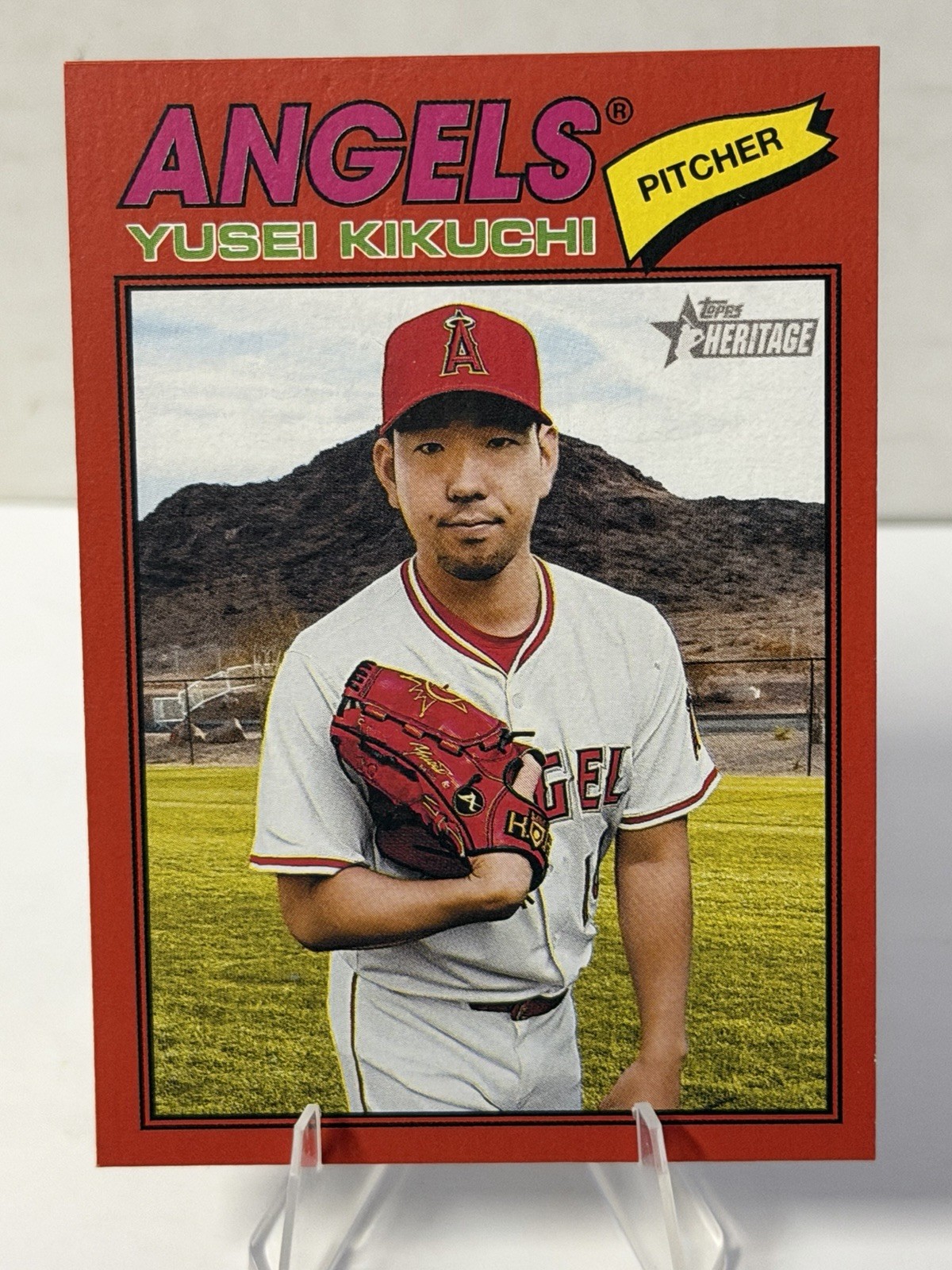 Yusei Kikuchi #167 Topps Heritage 2026 - Red Bordered Parallel