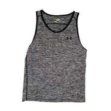 Under Armour HeatGear Mens Gray Space Dye Sleeveless Tank Top Medium Loose Fit