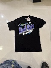 Vintage Tampa Bay Devil Rays Baseball T-Shirt Logo 7 Black 1998 USA L