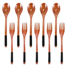 Wooden Spoons Forks Set Japanese Wooden Utensils Set for Eating Wood3461