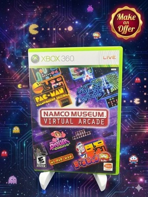 Namco Museum Virtual Arcade Xbox 360 Complete CIB Pac-Man Galaga Dig Dug Rally-X