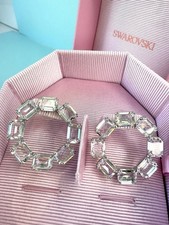 Swarovski Earrings White Crystal Hoops Millenia RRP £145 New