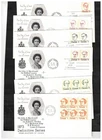 CANADA 1973 SET OF 6 DEFINTIVES PAIRS  & 1974 ST LAURENT 8 FDC #586+ BOX 540
