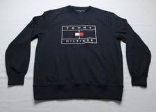 Tommy Hilfiger Men's Pullover Embroidered Crewneck Sweatshirt JL3 Navy Large