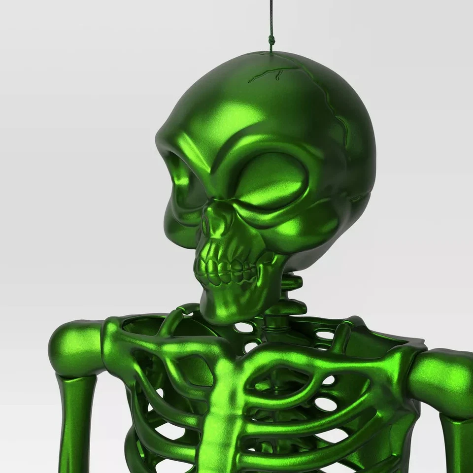 60" Posable Skeleton Halloween Decorative Prop Ghoulish Glow - Hyde and EEK! - Image 3 of 3