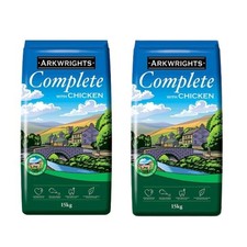 30kg WORKING DOG FOOD Complete Arkwrights with Chicken - 15kg x 2 Bags 1.39 per kilo