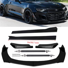 Front Bumper Lip Spoiler Splitter Car Body Rear For Chevrolet Camaro