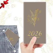 ReliThick 2026 Pocket Calendar for Purse Small Monthly as the picture shows 