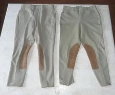Lot of 2 - The Tailored Sportsman English Riding Womens Pants Beige Size 30