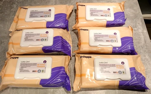DrDeppe Lotio 2in1 Disinfecting Wipes for Hands & Surfaces with Aloe Vera 100%