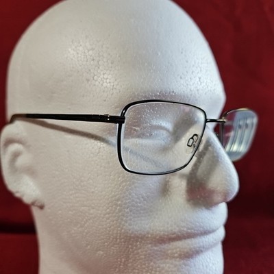 Flexon Nathaniel 600 033 Gunmetal Titanium Rectangular Eyeglass Frames 52-17-140