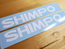shimpo slab roller decals Stickers Gloss white 10" (2) FAST USA