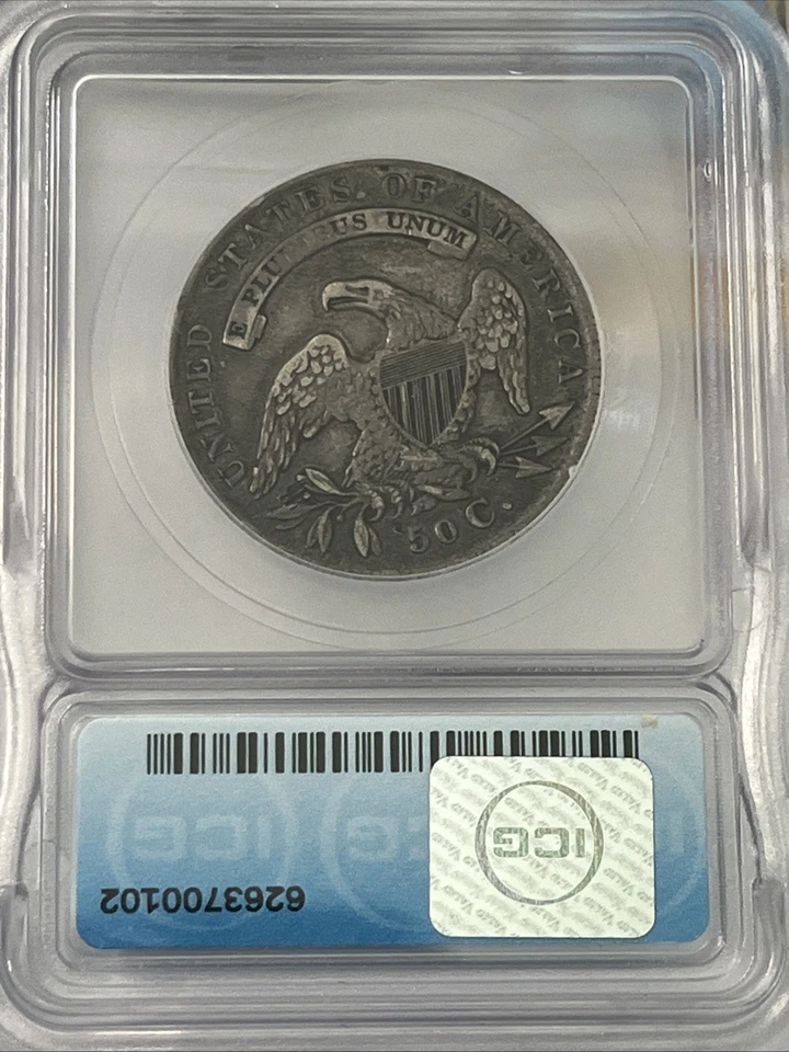 1834 50c ICG VF 35 DETAILS (scratched) Capped Bust Half Silver Dollar - Image 2 of 4