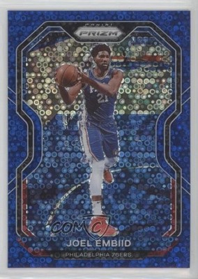 2020-21 Panini Prizm Fast Break Blue Prizm 122/175 Joel Embiid #141 18ms