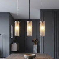 Pendelleuchte HäNgelampe Esstischleuchte Goldfarben Glas Amber LED H 120 Cm
