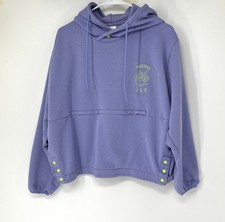 Nike fly EUC Lavender Purple cropped Hoodie women s medium Oversized Snap