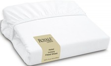 ROYALE LINENS Fitted Sheet Twin XL-Brushed Hotel Quality 1800 Ultra-Soft