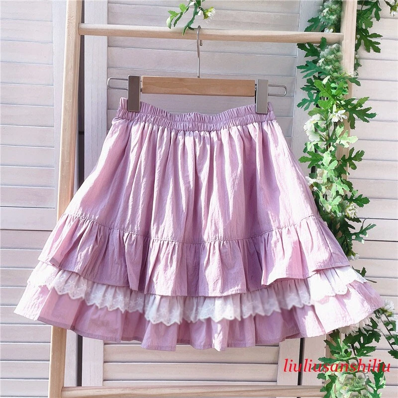 Sweet Girls Japanese A-Line Skirts Party Prom School Cute Princess Mini Skirts