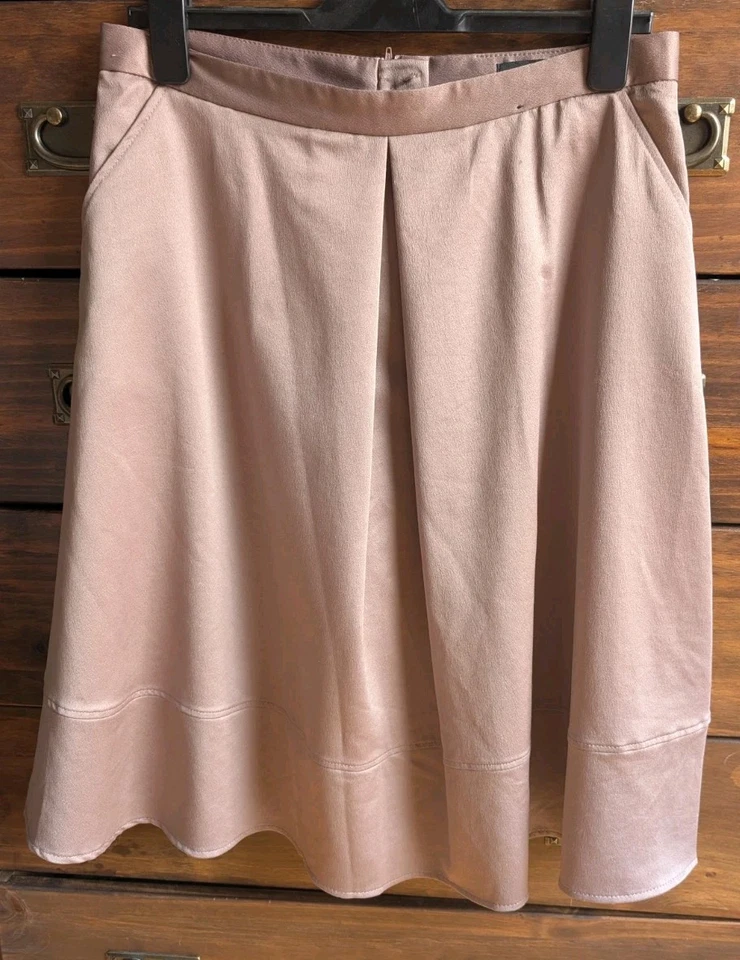 Fawn Silky Skirt, Pockets, Size 14, Primark, Similar To Coast - Image 3 of 4