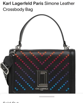 Karl Lagerfeld Paris Simone Women s Leather Crossbody Bag NWT 