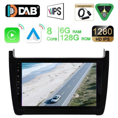 6+128GB 8-Core Android Autoradio Carplay Navi SWC für VW Polo 6R 6C 9N Mit DAB+