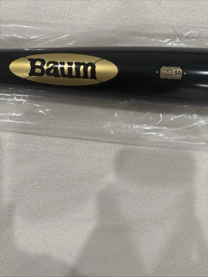 Bate de béisbol compuesto de madera dorada Baum Gold Edition 33" BBCOR Foto 2 de 3