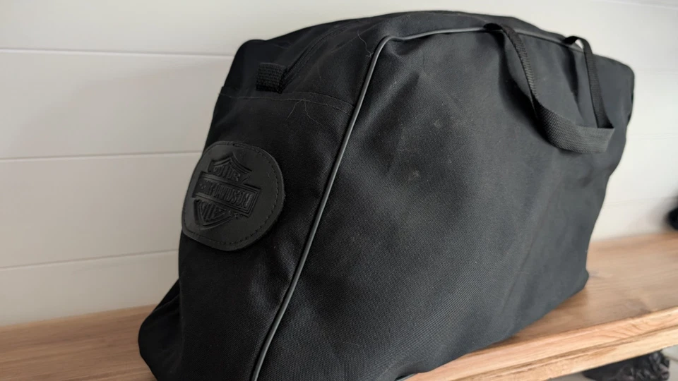 Harley-Davidson Touring Bag Black Soft Motorcycle Luggage Zipper Canvas Duffle - Image 3 of 3