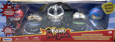   Fart Ninjas    5 Pack Flatulence Fighters Farty Action Figures- NEW