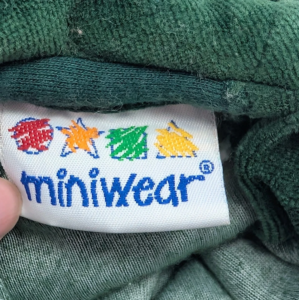 Vintage Green Velour 1990s Baby Footie Pajamas "My First Christmas” 3-6 Months - Image 4 of 4