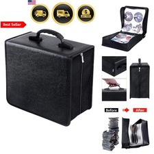 CD DVD Binder Case 400 Capacity Portable Storage Wallet Album Jewel Box