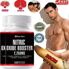 Nitric Oxide Booster L-Arginine, L-Citrulline 2250mg 240 Caps HIGHEST POTENCY
