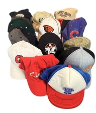 Hat Cap Lot 14 Mixed Brands Cubs Colts Pabst Lucky Snap Back Strap Back Mens