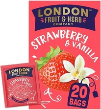 London Fruit & Herb Co. Strawberry & Vanilla - 20 Tea Bags - S30577 - Herbal Tea